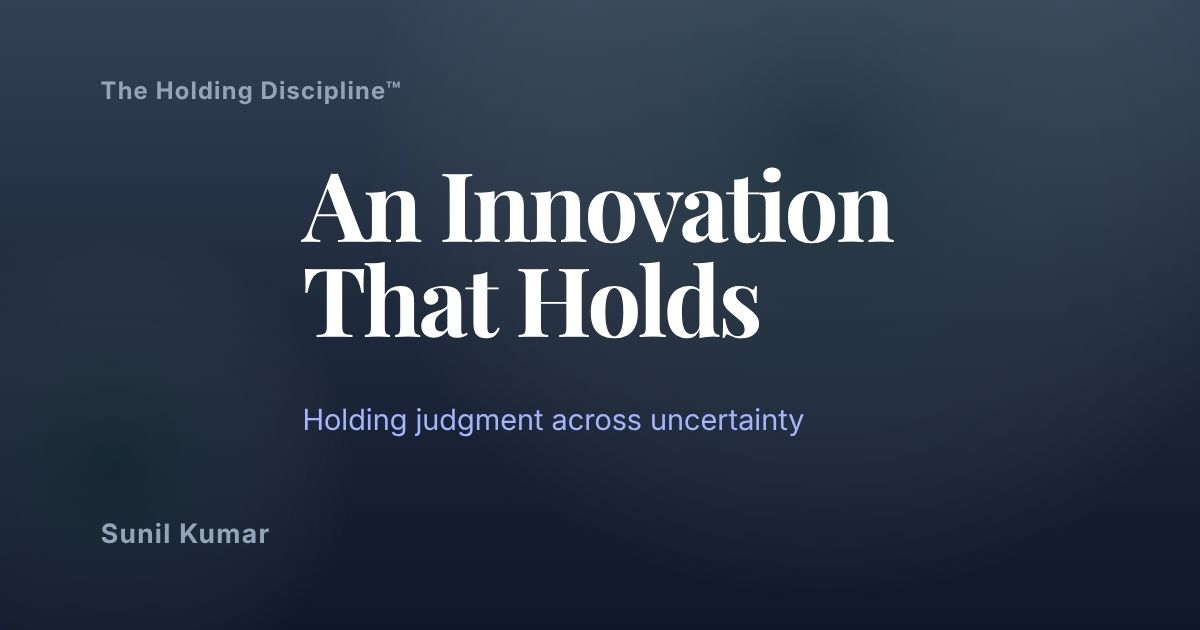 An Innovation That Holds