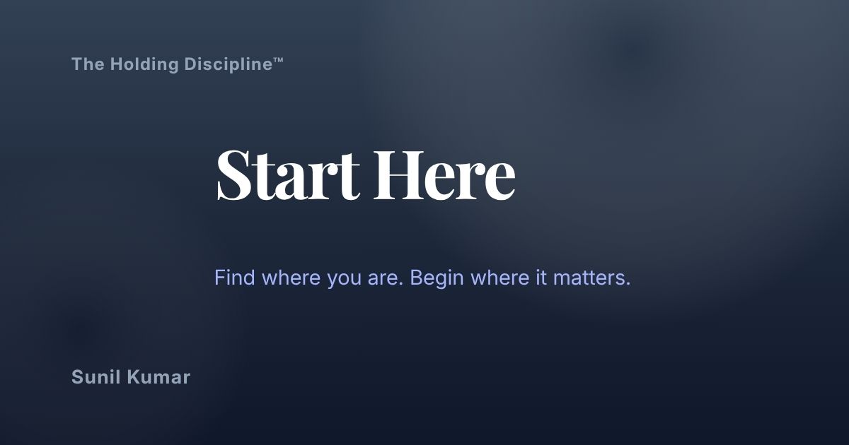 Start Here-holding-discipline