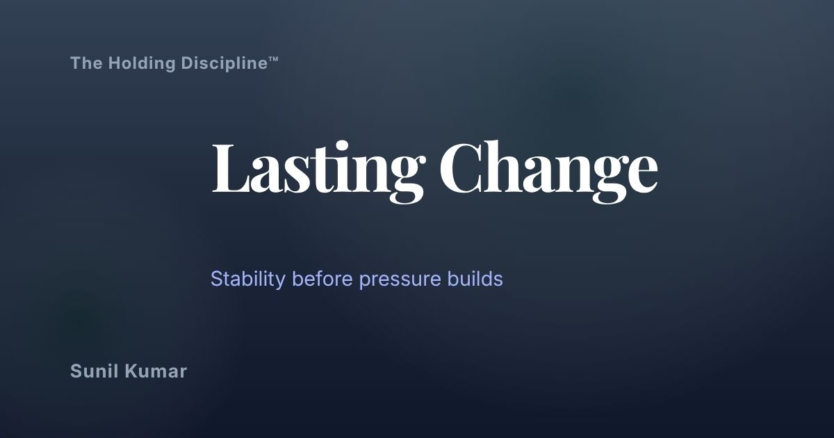 Lasting Change